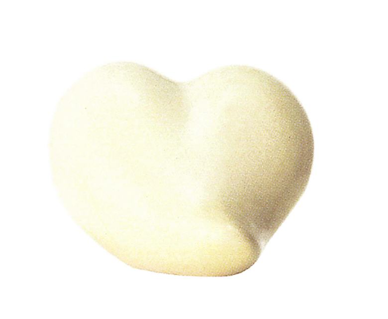 Keramikurne Her creme matt